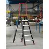 Taurus stepladder, climbable from either side, 2x3 steps with foldable guardrail